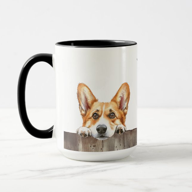 Pembroke Welsh Corgi Chig Mug (Gauche)