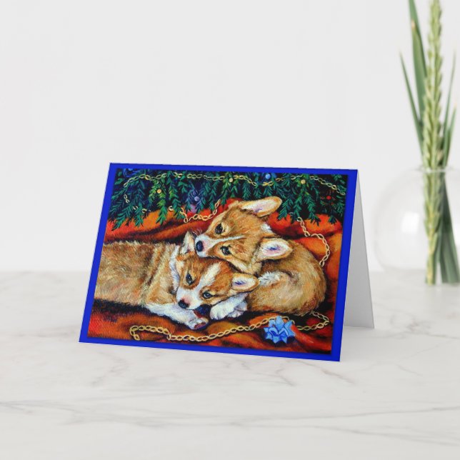 Pembroke Welsh Corgi Christmas Card (Front)