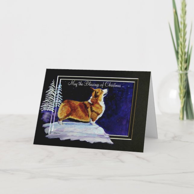 Pembroke Welsh Corgi Christmas Card (Front)