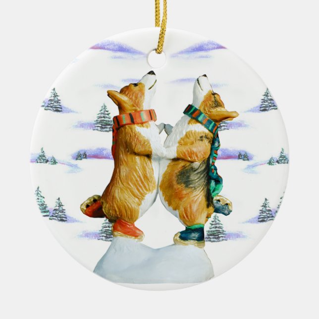 Pembroke Welsh Corgi Circle Ornament (Front)
