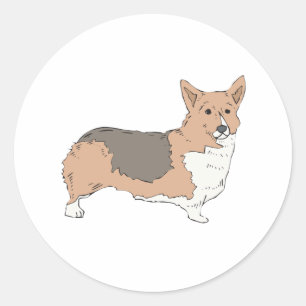 Pembroke Welsh Corgi Classic Round Sticker