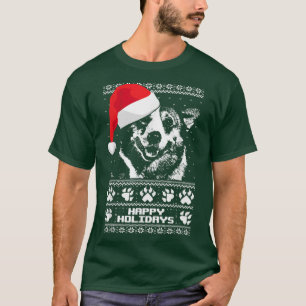 Pembroke Welsh Corgi Cute Happy Holidays Christmas T-Shirt