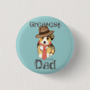 Pembroke Welsh Corgi Dad 1 Inch Round Button