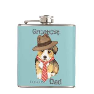 Pembroke Welsh Corgi Dad Hip Flask