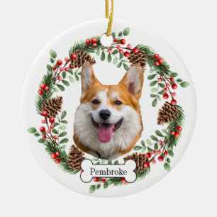Pembroke Welsh Corgi dog Ceramic Ornament