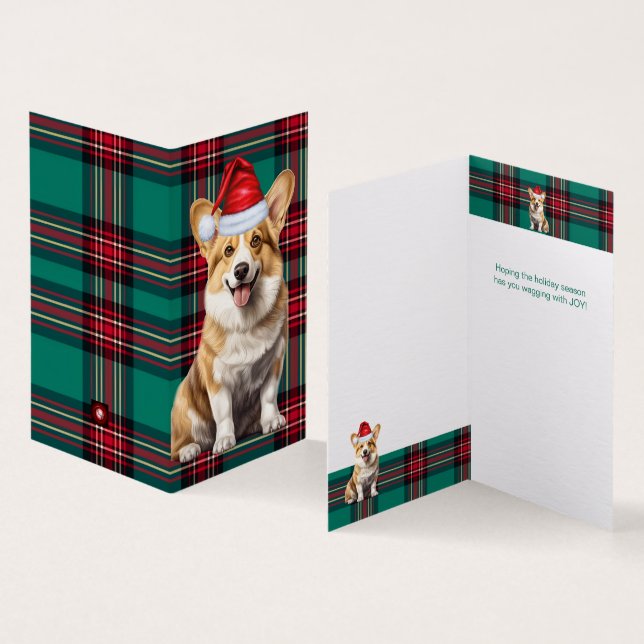 Pembroke Welsh Corgi Dog Holiday Plaid (Inside and Outside)