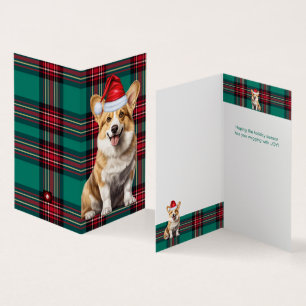 Pembroke Welsh Corgi Dog Holiday Plaid