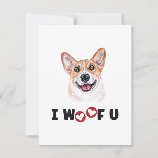 Pembroke Welsh Corgi Dog I Woof You (Front)