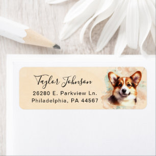 Pembroke Welsh Corgi Dog Return Address Label