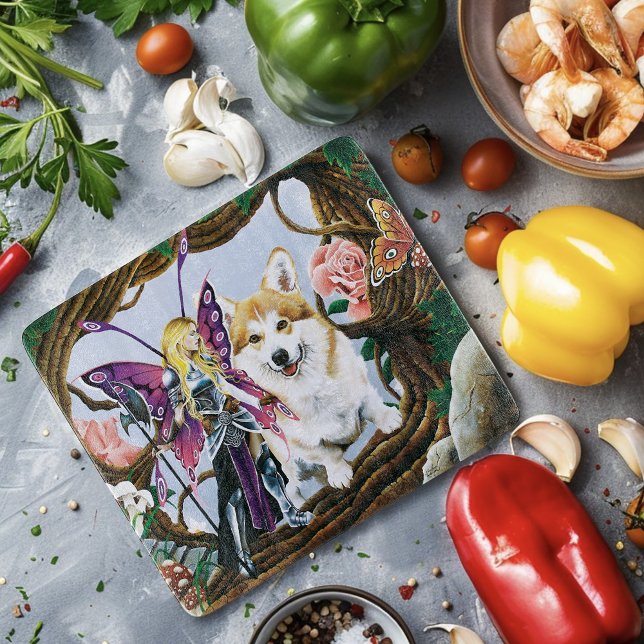 Pembroke Welsh Corgi Fairy Fantasy Cutting Board (Creator Uploaded)
