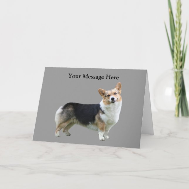 Pembroke Welsh Corgi Greeting Card (Front)