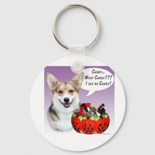 Pembroke Welsh Corgi Halloween Candy Keychain