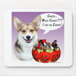 Pembroke Welsh Corgi Halloween Candy Mouse Pad