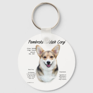 Pembroke Welsh Corgi History Design Keychain