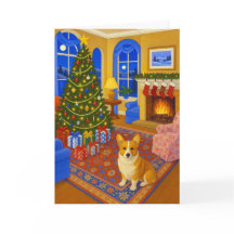 Pembroke Welsh Corgi Holiday Card