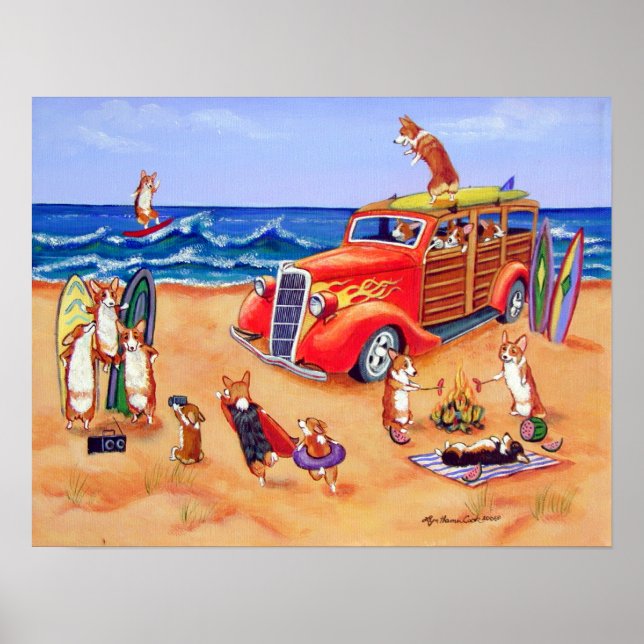 Pembroke Welsh Corgi Impression murale (Devant)