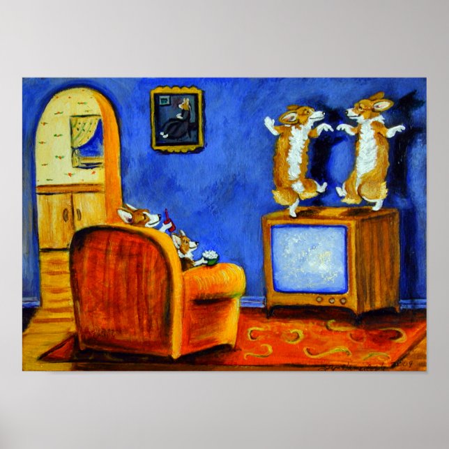 Pembroke Welsh Corgi Impression murale (Devant)