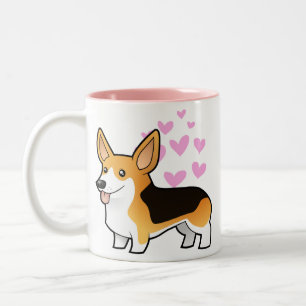 Pembroke Welsh Corgi Love Two-Tone Coffee Mug