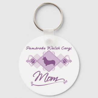 Pembroke Welsh Corgi Mom Keychain