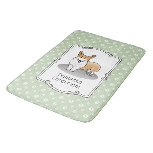 Pembroke Welsh Corgi Mom (red 1) Dog Mom Cute Bath Mat