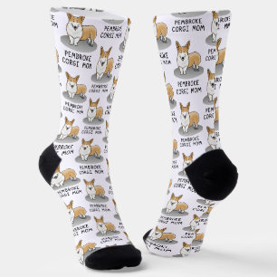 Pembroke Welsh Corgi Mom (red 1) Dog Mom Cute Socks