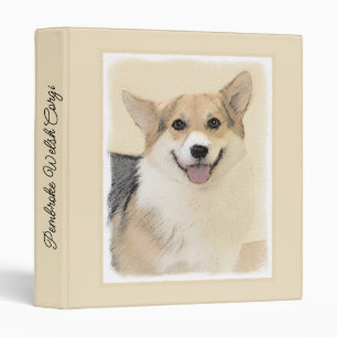 Pembroke Welsh Corgi Painting - Original Dog Art 3 Binder