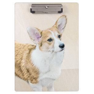 Pembroke Welsh Corgi Painting - Original Dog Art Clipboard