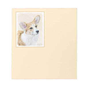 Pembroke Welsh Corgi Painting - Original Dog Art Notepad