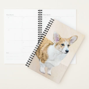 Pembroke Welsh Corgi Painting - Original Dog Art Planner