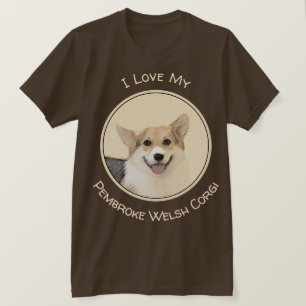 Pembroke Welsh Corgi Painting - Original Dog Art T-Shirt