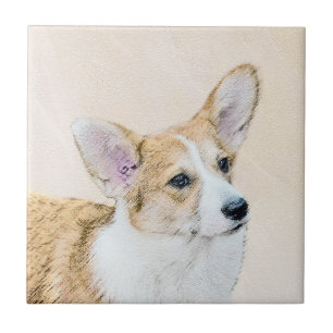 Pembroke Welsh Corgi Painting - Original Dog Art Tile