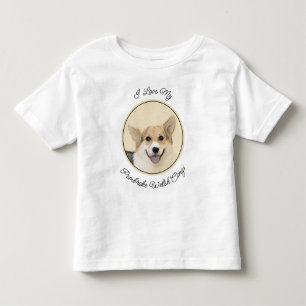 Pembroke Welsh Corgi Painting - Original Dog Art Toddler T-shirt
