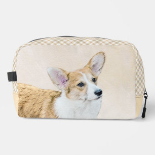 Pembroke Welsh Corgi Painting Red Original Dog Art Dopp Kit