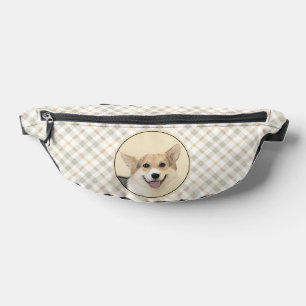 Pembroke Welsh Corgi Painting Tri-Colour Dog Art Fanny Pack