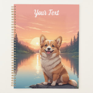 Pembroke Welsh Corgi par lac