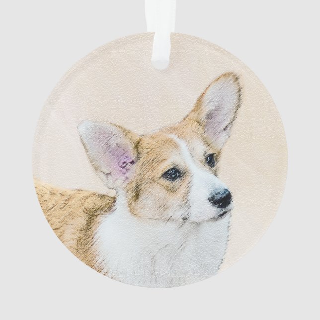Pembroke Welsh Corgi Peinture - Art Chien original (dos)