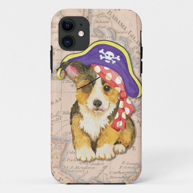 Pembroke Welsh Corgi Pirate Case-Mate iPhone Case (Back)