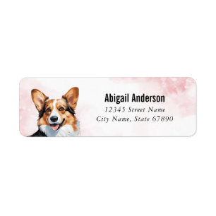Pembroke Welsh Corgi Retourner les étiquettes d'ad