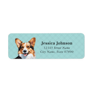 Pembroke Welsh Corgi Retourner les étiquettes d'ad