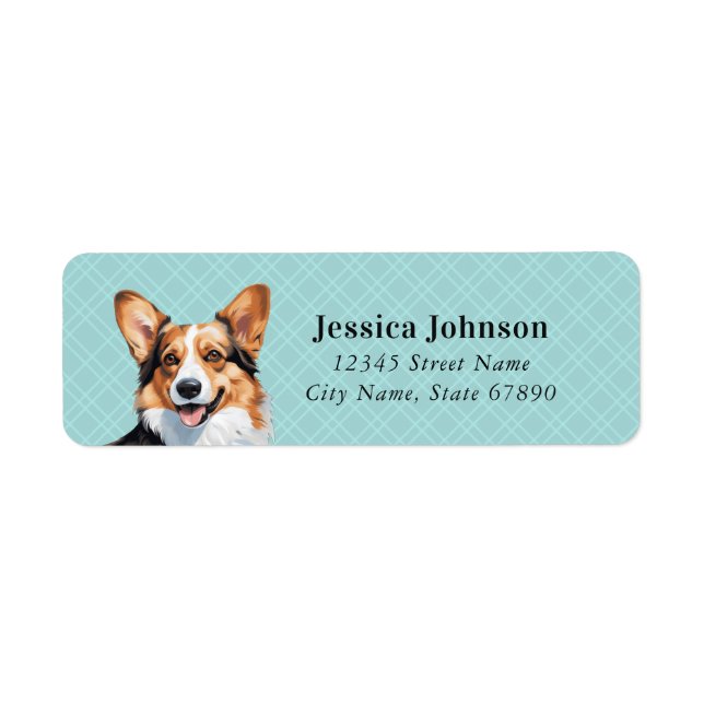 Pembroke Welsh Corgi Retourner les étiquettes d'ad (Devant)