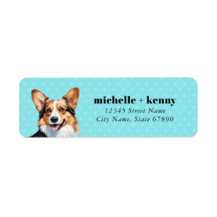 Pembroke Welsh Corgi Retourner les étiquettes d'ad