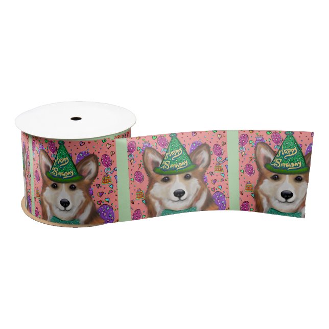 PEMBROKE WELSH CORGI  SATIN RIBBON (Spool)