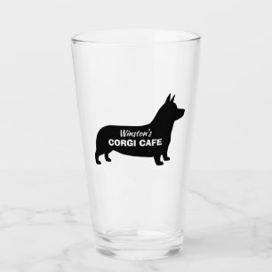 Pembroke Welsh Corgi Silhouette Custom Dog Lover's Glass