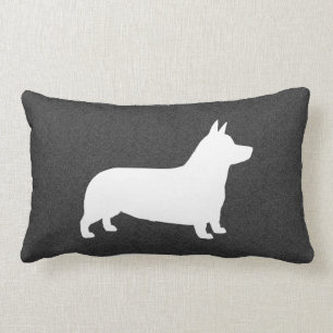Pembroke Welsh Corgi Silhouette Lumbar Pillow