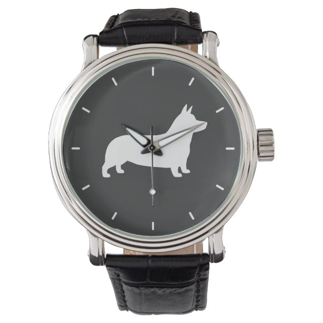 Pembroke Welsh Corgi Silhouette Watch (Front)