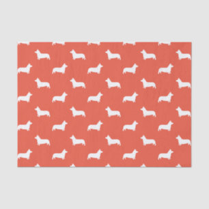 Pembroke Welsh Corgi Silhouettes Pattern Tissue Paper