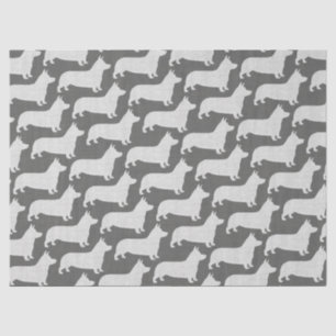 Pembroke Welsh Corgi Silhouettes Pattern Tissue Paper