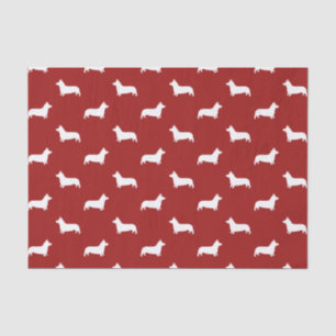 Pembroke Welsh Corgi Silhouettes Pattern Tissue Paper
