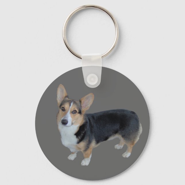 Pembroke Welsh Corgi Soulful Keychain (Front)