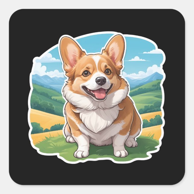 Pembroke Welsh Corgi Sticker (Front)